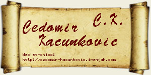 Čedomir Kačunković vizit kartica